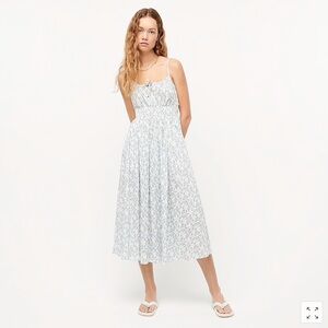 J. Crew 🪻 Smocked-Waist Cottage Midi Dress - Forget Me Not Liberty® Rose floral